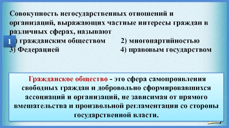 Совокупность негосударственных отношений