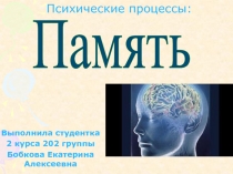Психические процессы: Память