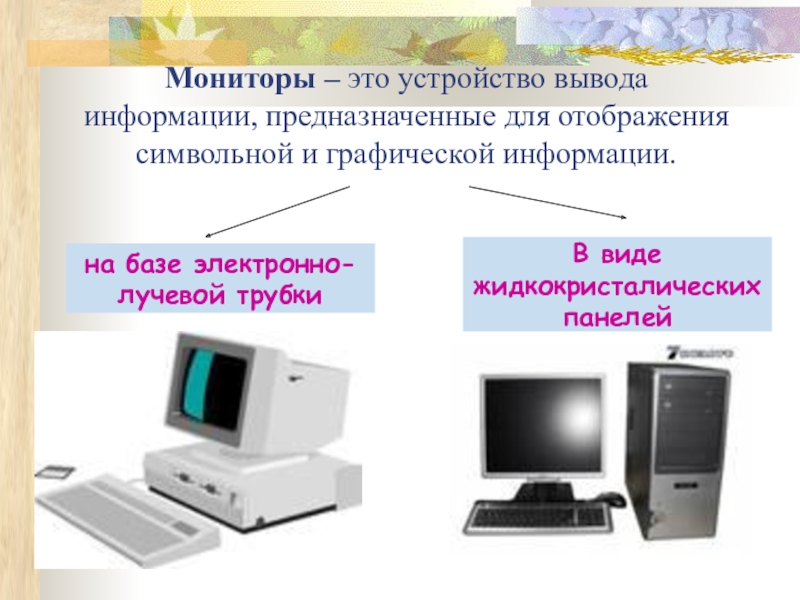 Вывод информации история. Устройства вывода информации монитор. Устройства вывода информации это в информатике. Доклад по теме устройства вывода. Устройства вывода информации презентация.