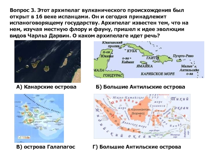 Карта с архипелагами мира