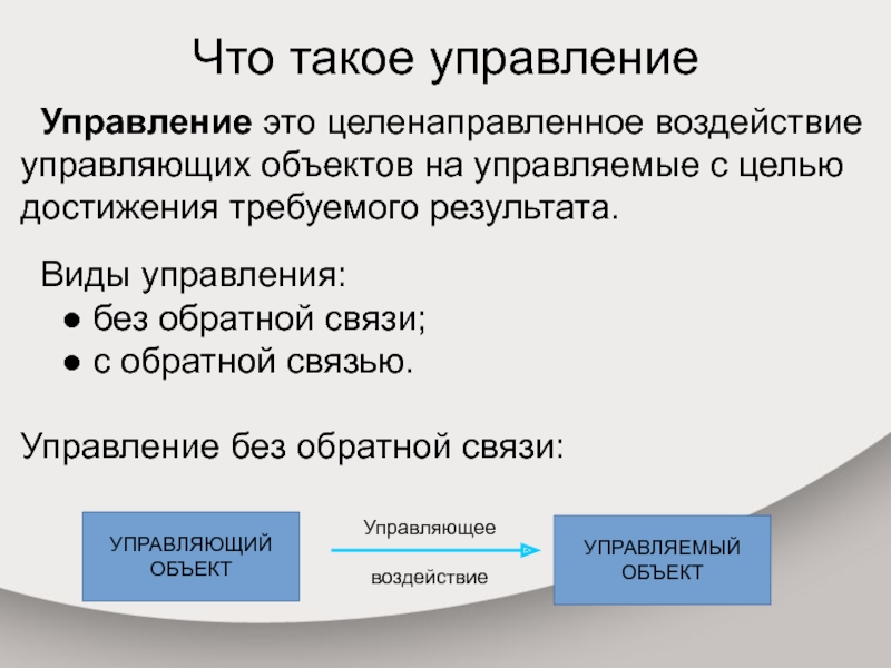 Управляемое воздействие