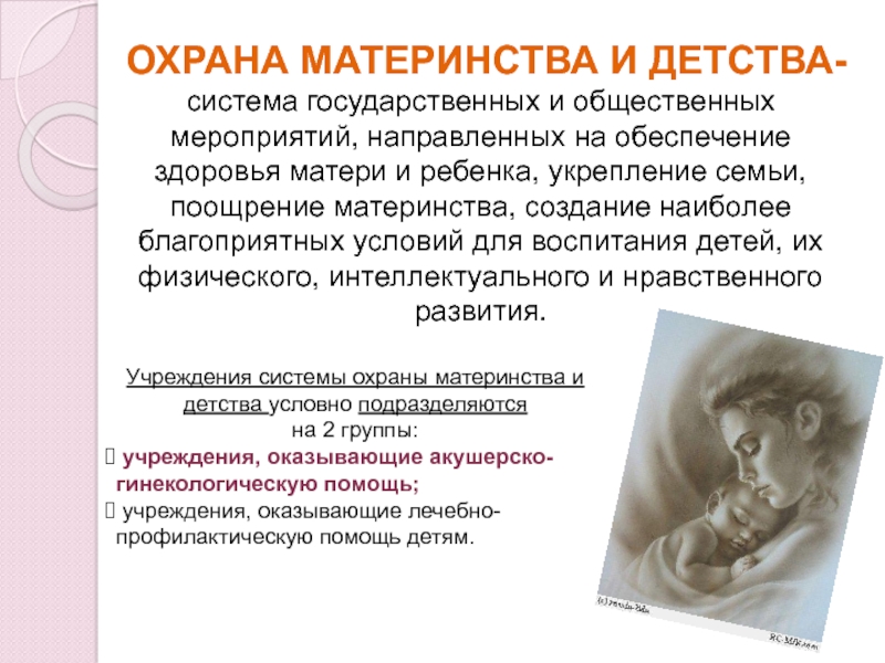 Курсовая работа по теме Организация социальной работы по охране семьи, материнства и детства