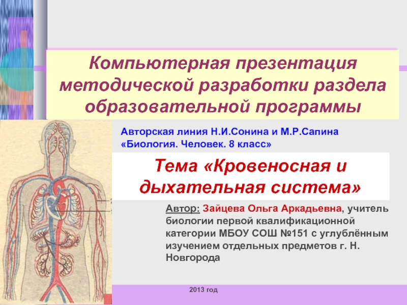 Кровеносная и дыхательная система