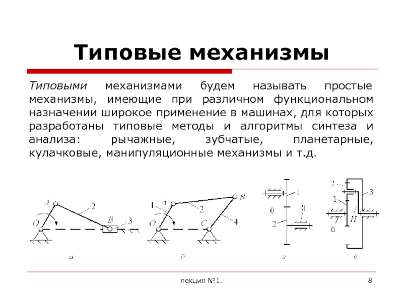 В чем суть механизма. Типовые механизмы. Простейшие типовые механизмы. Доклад теория механизмов и машин. Динамический Синтез механизмов.