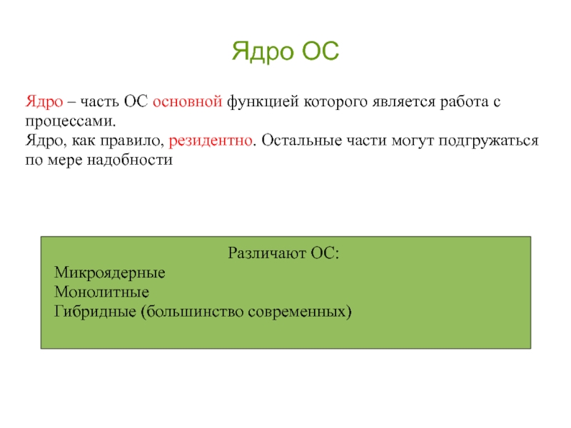 Ядро процесс. Типы сообщений которые могут использоваться в микроядерных ОС. Типы сообщений используемые в микроядерных ОС. Тип сообщения, которое может использоваться в микроядерных ОС. В микроядерных ОС – ядро.