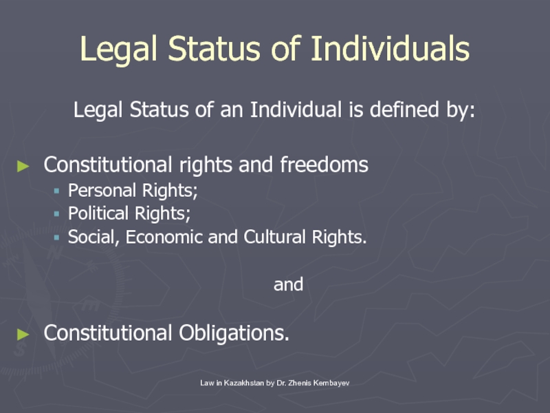 Legal Status of Individuals