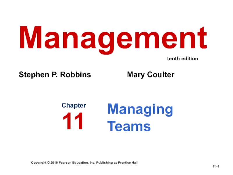 Презентация Managing Teams
