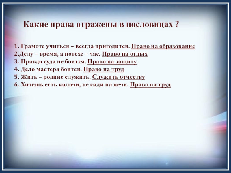 Грамоте всегда пригодится. Права и обязанности патрона. Презентация по ОРКСЭ 4 класс Свобода и ответственность.