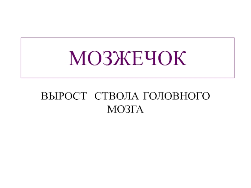 МОЗЖЕЧОК