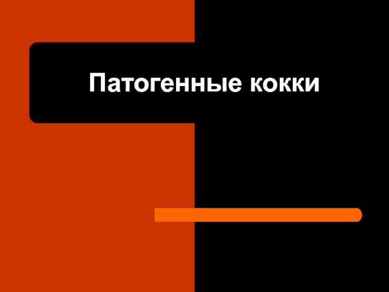 Презентация Патогенные кокки