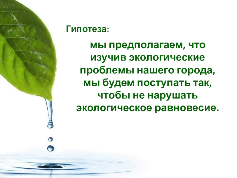 Индивидуальный проект на тему экологические проблемы и пути их решения