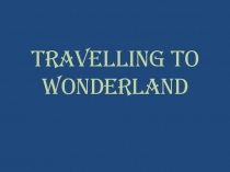 Travelling to Wonderland