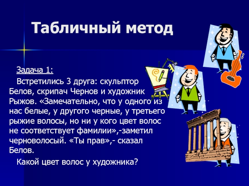 Встретились три друга скульптор Белов скрипач Чернов и художник. В кафе встретились три друга Белов скрипач Чернов и художник Рыжов. Встретились три друга скульптор Белов. Встретились три друга Белов Чернов и Рыжов.