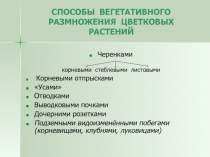 Размножение цветковых растений, 7 класс Сонин