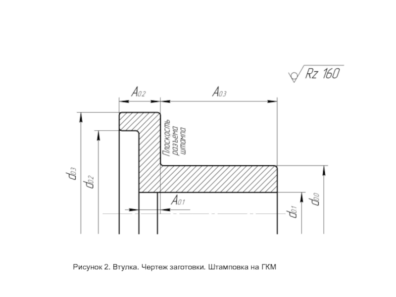 Технический рисунок втулки