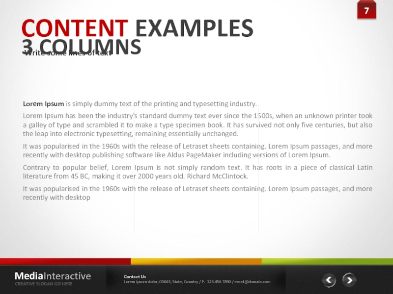 Content examples