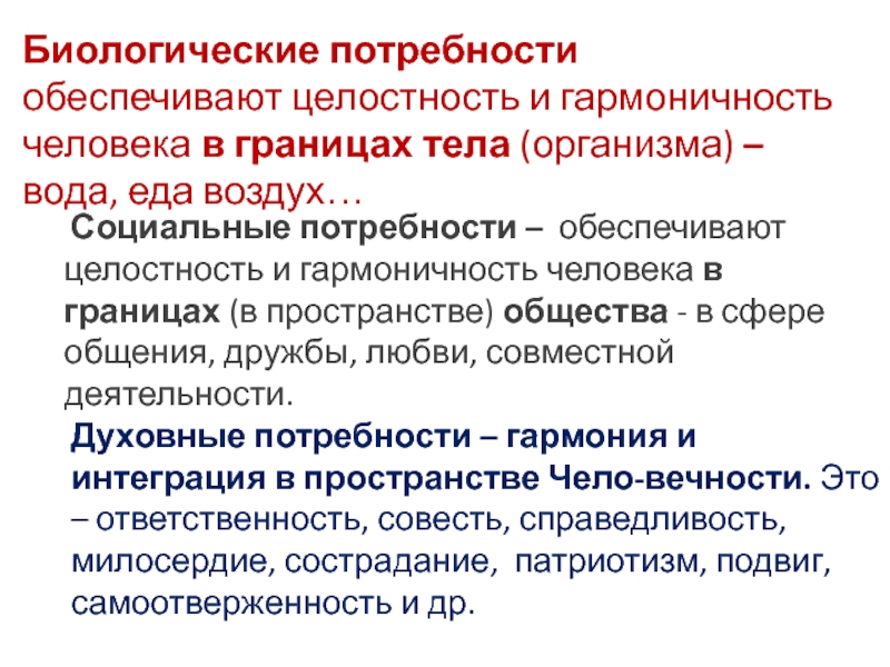 Потребности социальной сферы. Социальные потребности. Пространственное общество. Био-психо-социо-духовная модель химической зависимости.