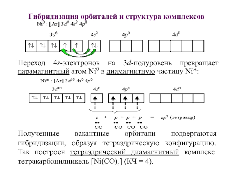 4 s электрона. D подуровень. Заполнение d подуровня электронами. Гибридизация d орбиталей.