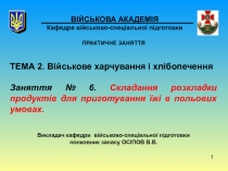 1
ВІЙСЬКОВА АКАДЕМІЯ Кафедра військово-спеціальної підготовки
ПРАКТИЧНЕ