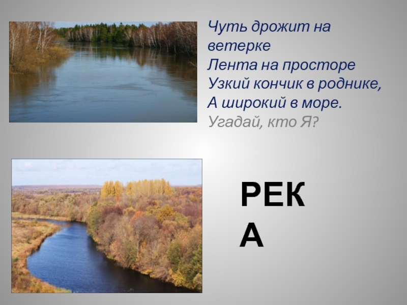 Дрожит на ветру. Угадай реку. Угадай речку.