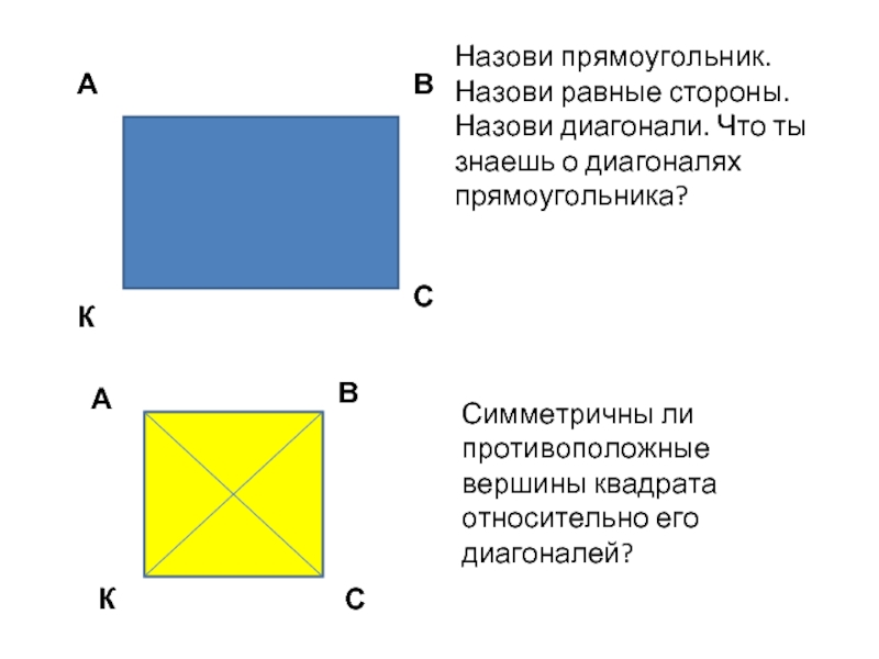 Параллельные стороны прямоугольника. Прямоугольником называется. Противоположные вершины квадрата. В прямоугольнике симметричны ли противоположные вершины. Назови прямоугольник.