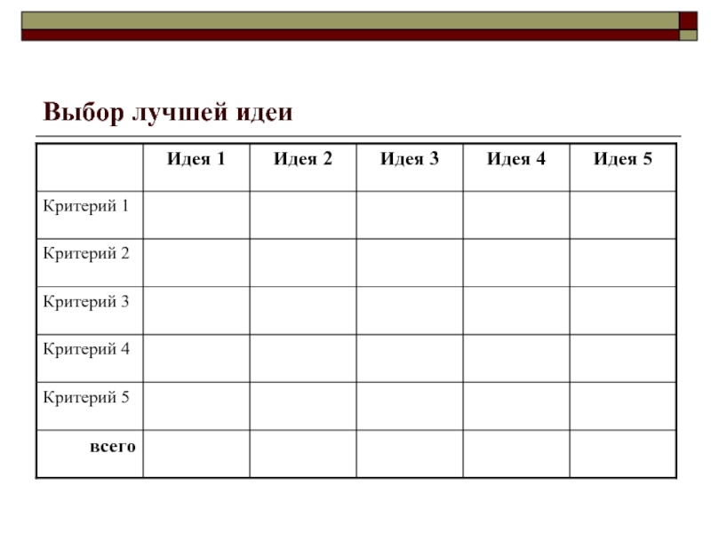 Таблица для проекта по технологии