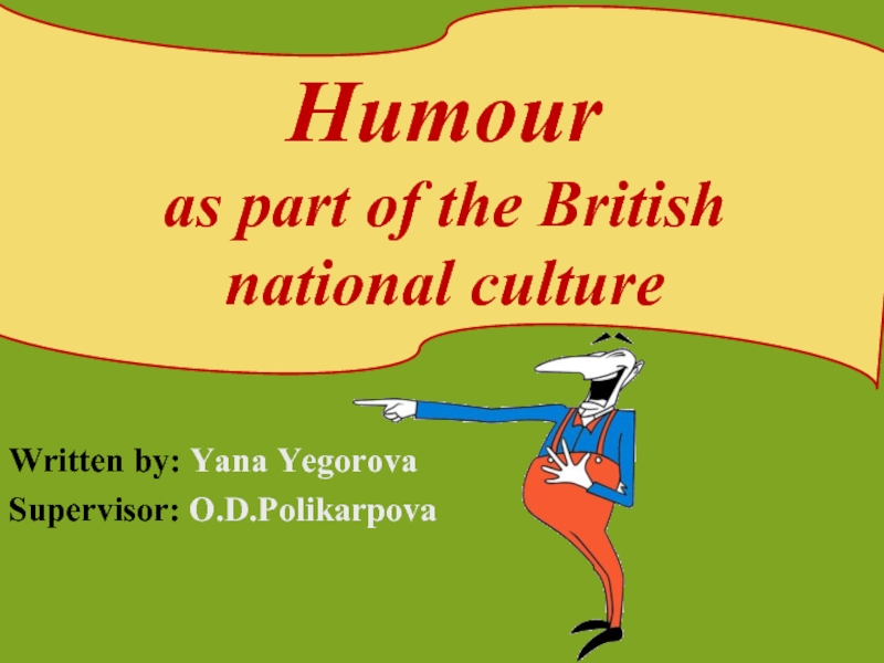 Humour as part of the British national culture