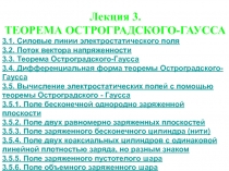 Силовые линии электростатического поля Теорема Остроградского-Гаусса
