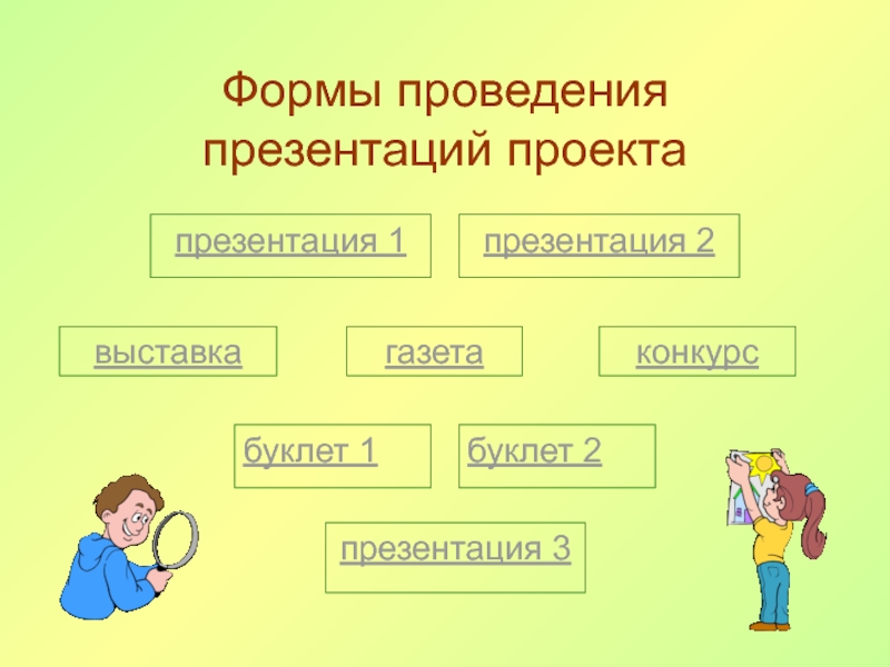 В форме презентации