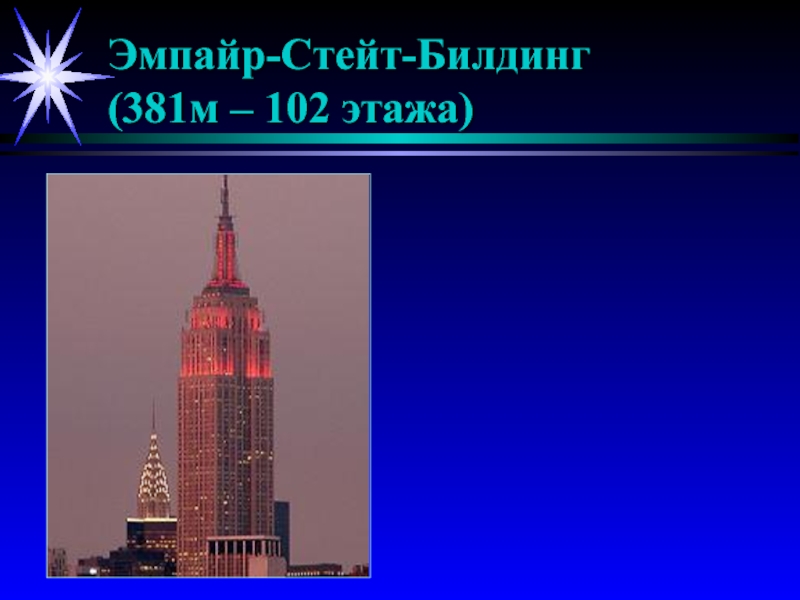 Высота эмпайр стейт билдинг 381м какова высота небоскреба на рисунке выполненном в масштабе 1 1905