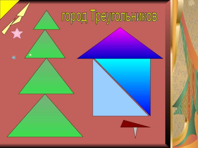 Виды треугольников 3 класс презентация школа россии. Презентация по математике 3 класс тема ( виды треугольников). Композиция в виде треугольника. Город треугольников. Город треугольников рисунок.
