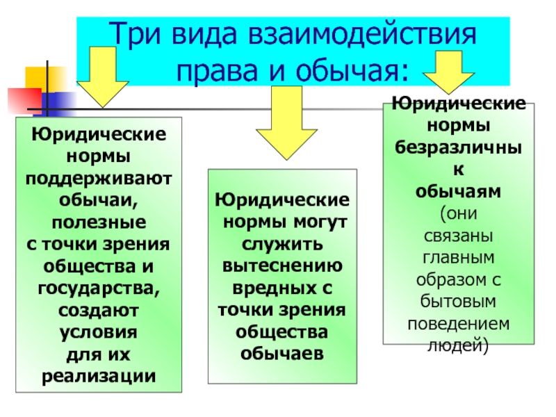 Закон норма обычай