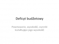 Deficyt budżetowy