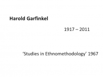 Harold Garfinkel