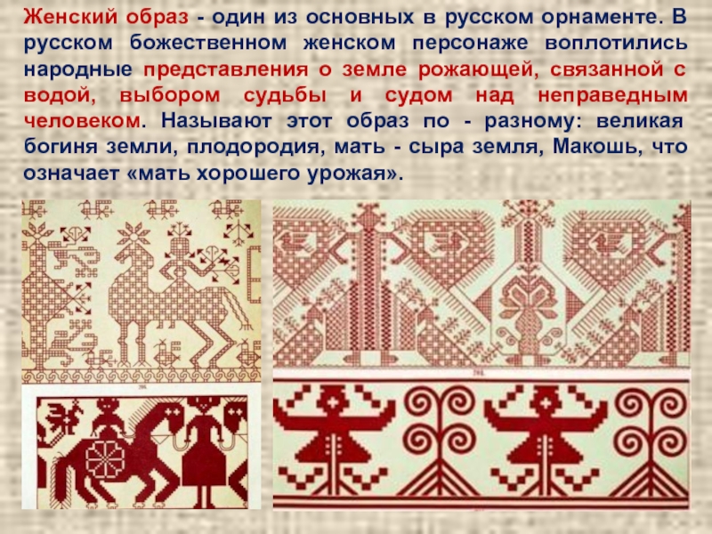 Что означает образ. Знаки и символы русского народа. Орнамент России история. Женский символ в орнаменте. Славянский орнамент для презентации.