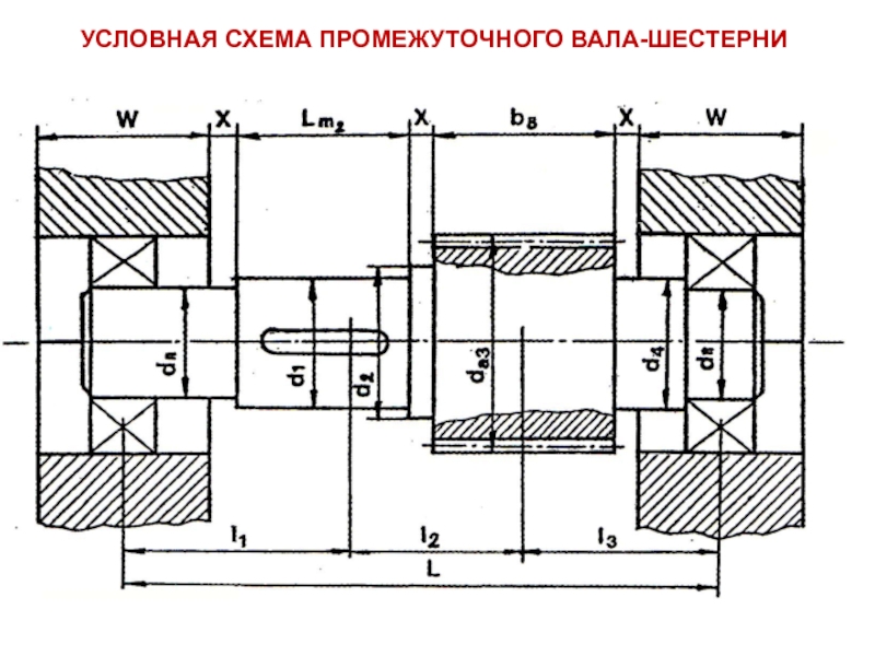 Промежуточный вал чертеж