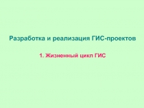  Жизненный цикл ГИС