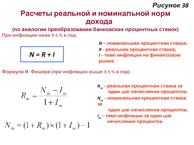 Номинальная процентная. Реальная процентная ставка формула. Формула реальной нормы дохода. Рассчитать реальную процентную ставку. Формула реальной ставки процента.