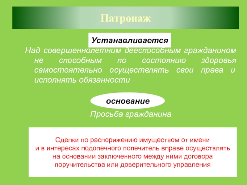 Опека и попечительство гражданское право презентация