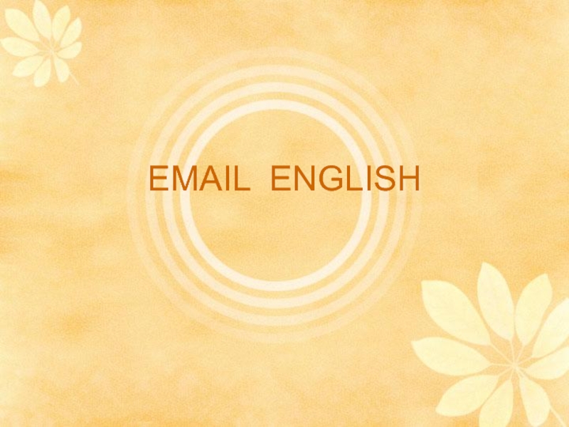 EMAIL  ENGLISH
