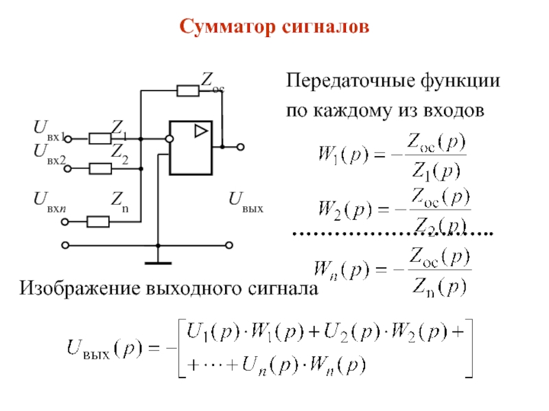 При каких ограничениях на входные сигналы схема сумматора работает в линейном режиме