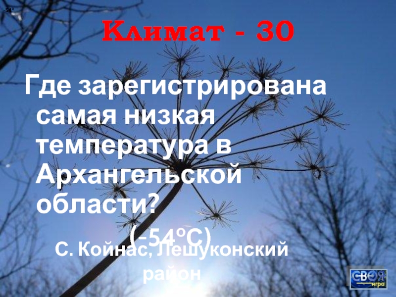 Презентация климат архангельской области