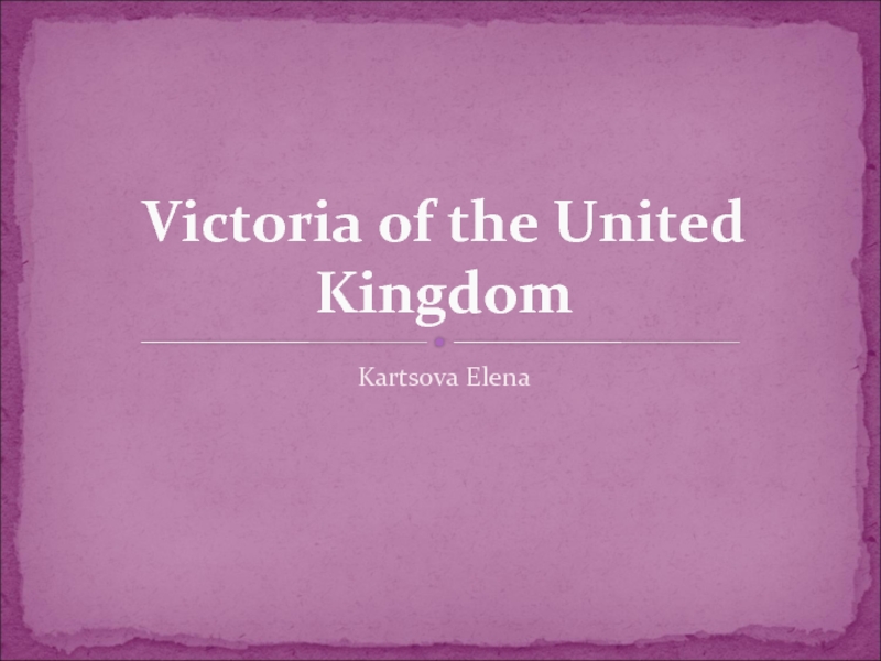 Victoria of the United Kingdom