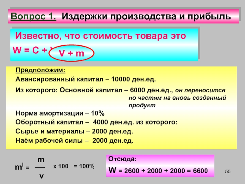 1 издержки производства. Капиталистические издержки производства. Капитал авансированный + издержки×%нормы прибыли /100%. Авансированный это. Средняя норма прибыли 20% авансированный капитал 4000.