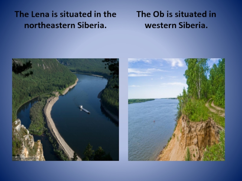 The longest River in Russia is the Lena. It is situated in the of West Siberia Plain on its. The Russian Federation is situated on two Plains..