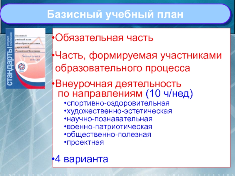 Часть учебного плана формируемая участниками образовательных отношений