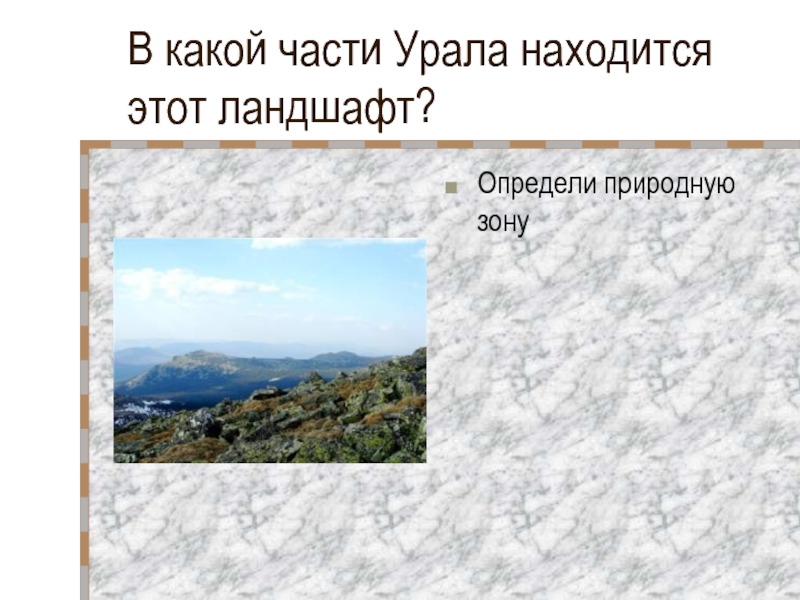 Далеко далеко в северной части уральских. Части Урала. В какой части Урала больше природных зон.