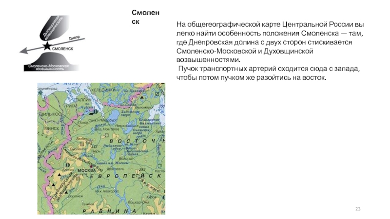 Смоленско московская возвышенность карта