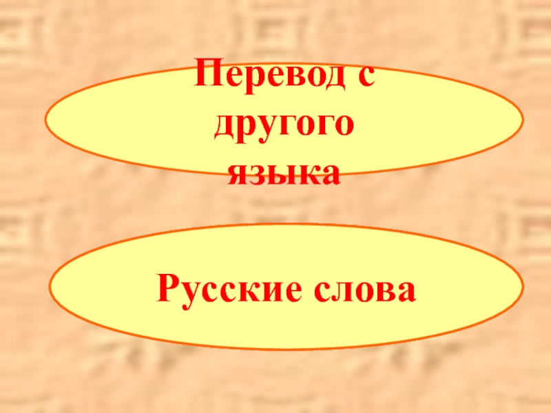 Русские словаРусские словаРусские словаПеревод с другого языка