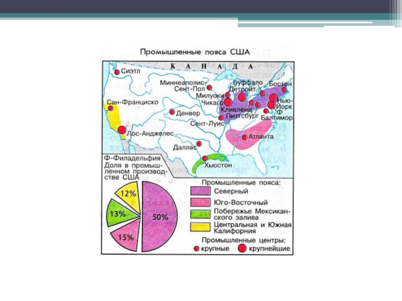 Промышленная специализация. Крупнейшие промышленные центры США на карте. Крупнейшие промышленные центры США таблица. Промышленные пояса США. Промышленные районы США таблица.